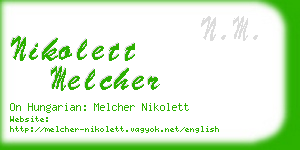 nikolett melcher business card